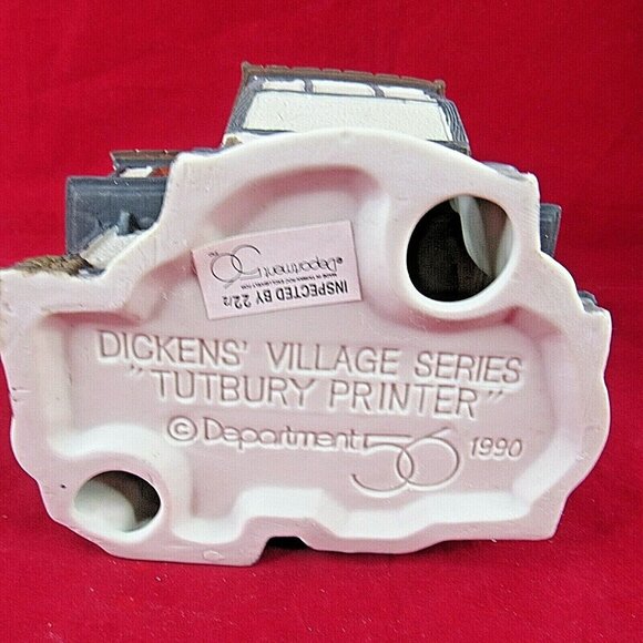 Vintage Dept 56 Dickens Village Tutbury Printer Lighted 55689 Retired 1990 - Picture 7 of 7
